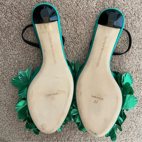 RARE Marco De Vincenzo Green Slingback Sandals - Picture 12 of 15